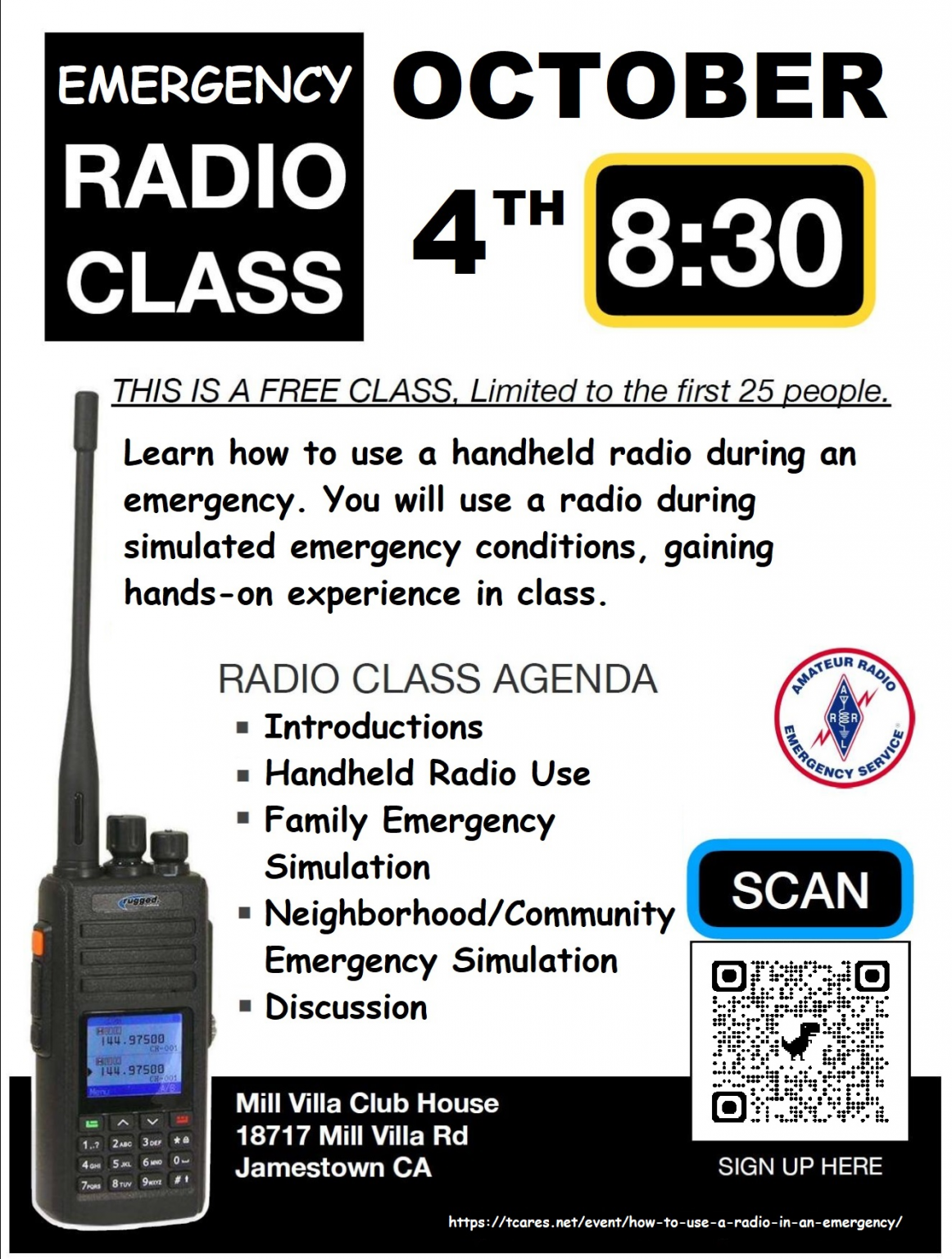 Using Handheld Radio How to Use a Handheld Radio During an Emergency - TCARES